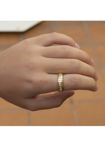 Anillo en Plata Snake Gold