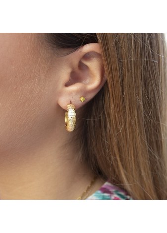 Pendientes en Plata Snake Gold