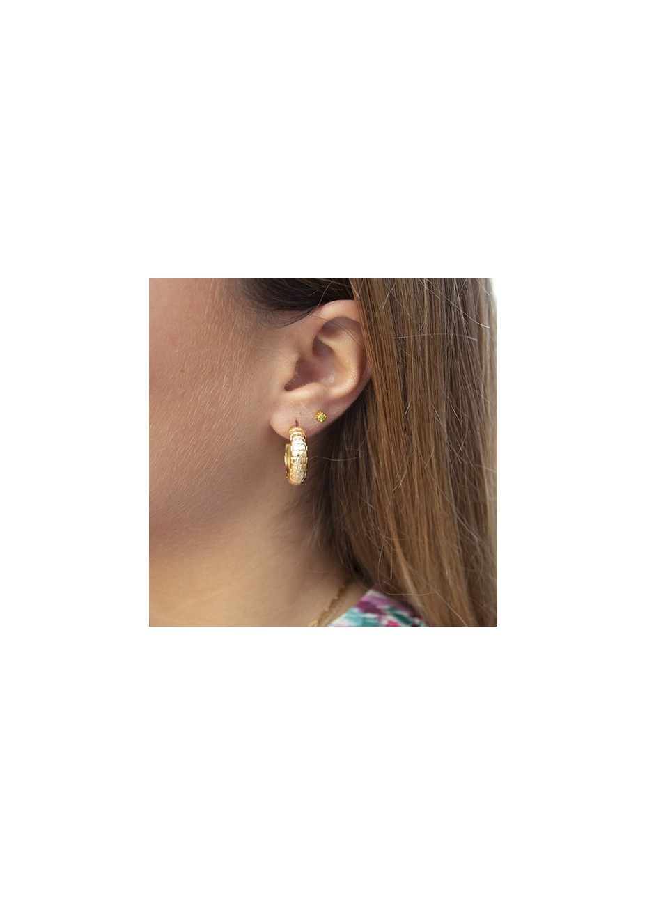 Pendientes en Plata Snake Gold