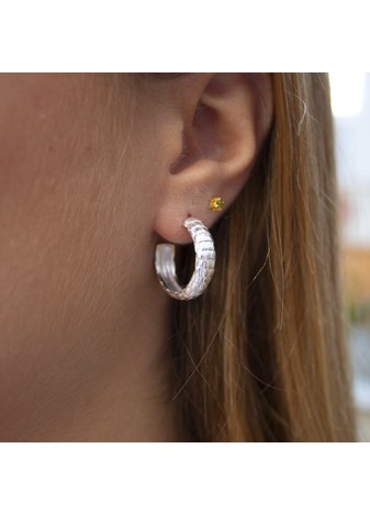 Pendientes en Plata Snake...