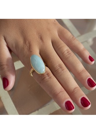Anillo en Plata Amanzonita...
