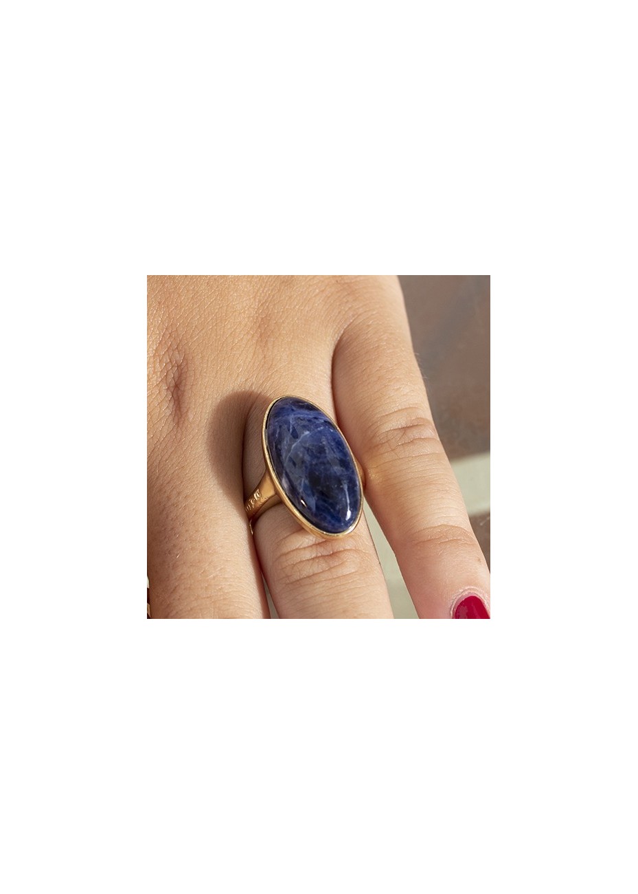 Anillo en Plata Sodalita Oval 20x12mm