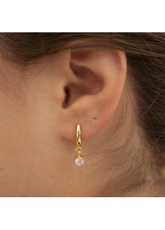 Pendientes Chatón Cz Blanca PA