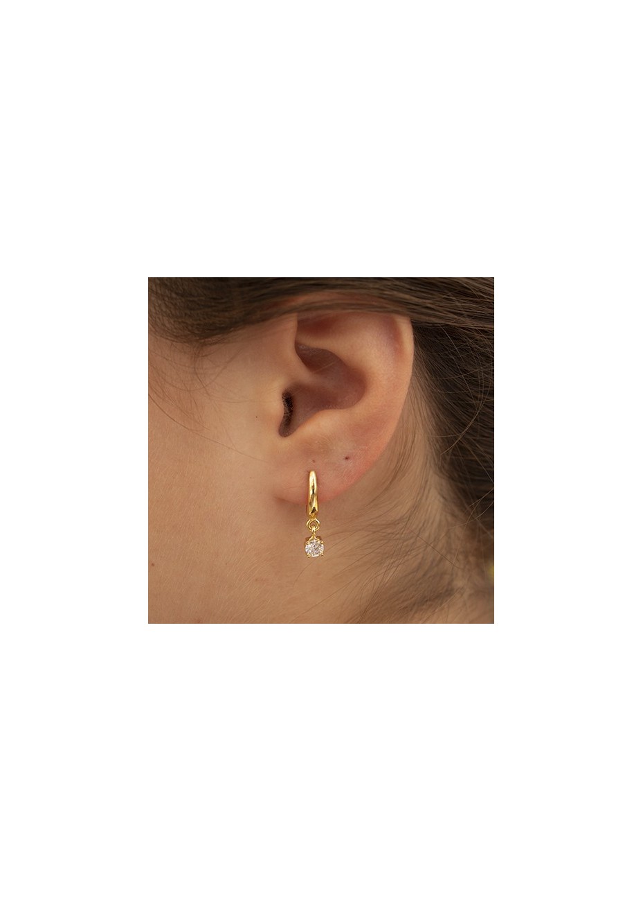 Pendientes Chatón Cz Blanca PA