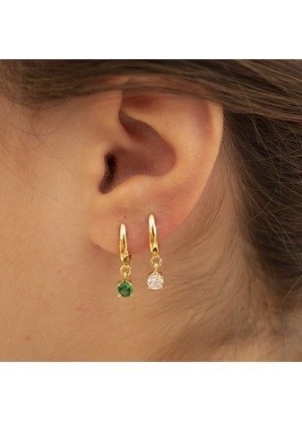 Pendientes Chatón Cz Blanca PA