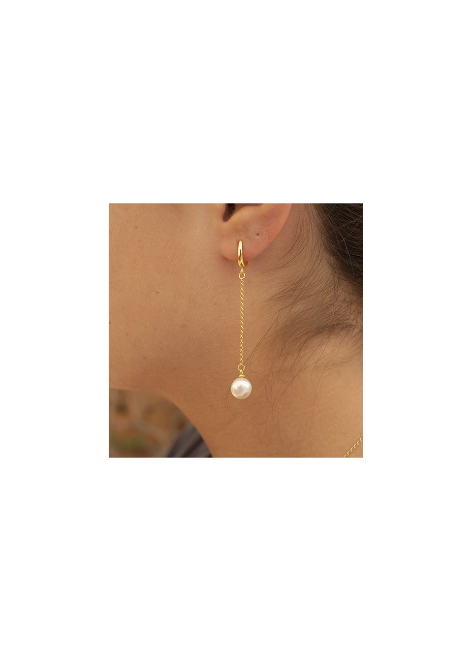 Pendientes Cadena Perla 8-8,5mm