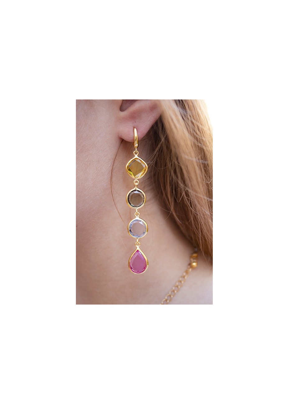 Pendientes en Plata Luna Tutti 1 Espinel Gold