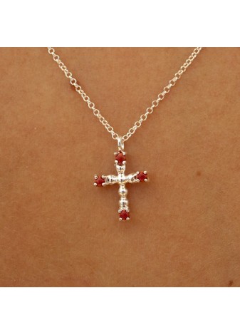 Colgante Cruz Bolas y...