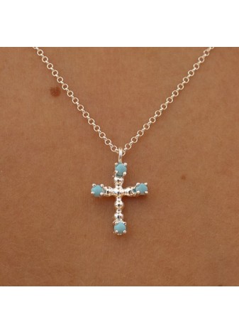 Colgante Cruz Bolas y...