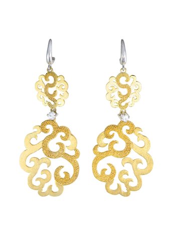 Pendientes en plata Arabesco Doble