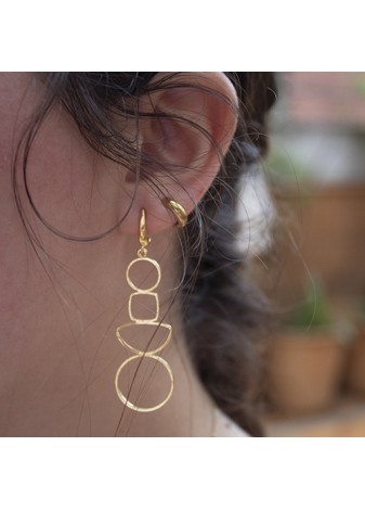 Pendientes en Plata Shape Gold