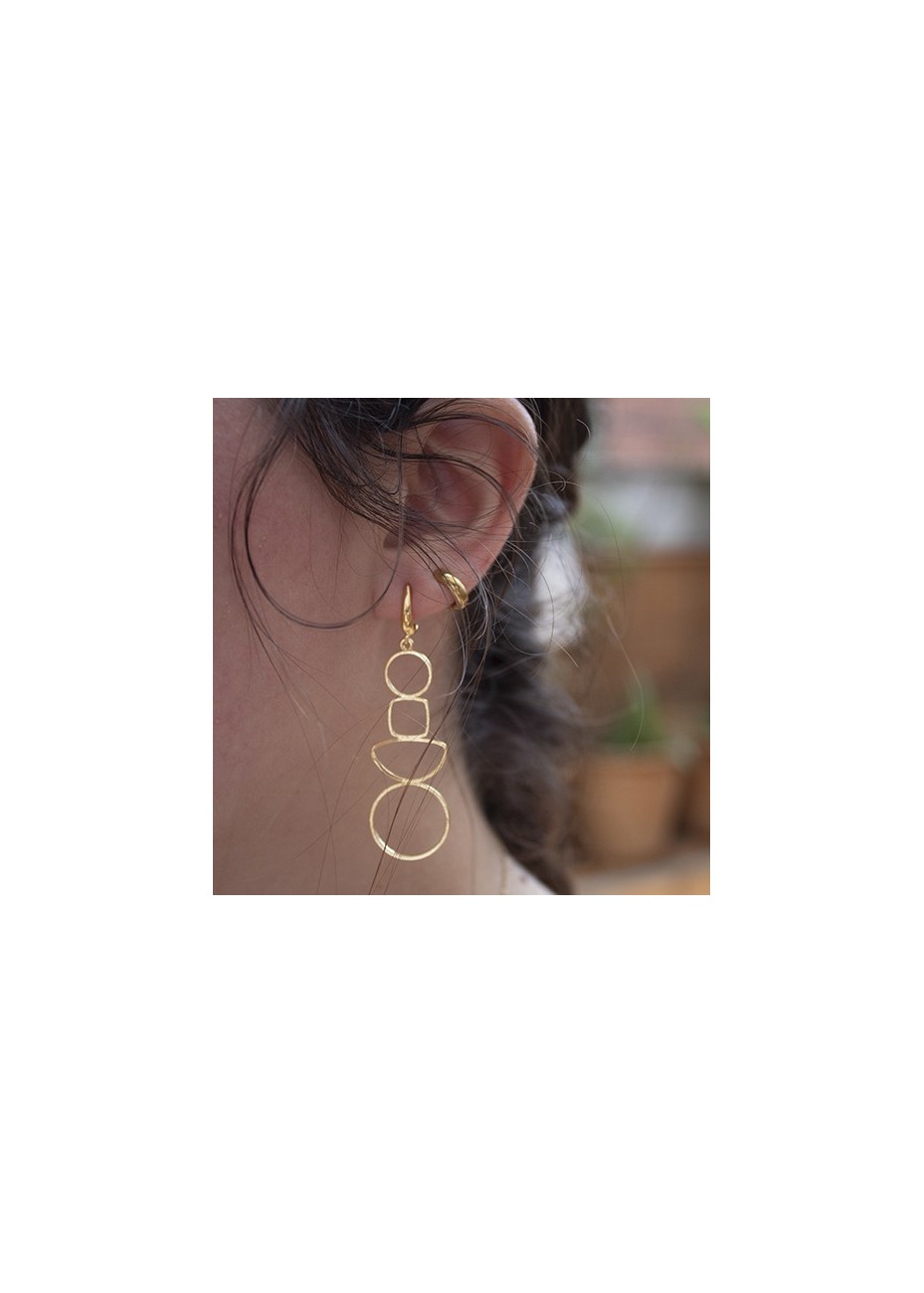 Pendientes en Plata Shape Gold