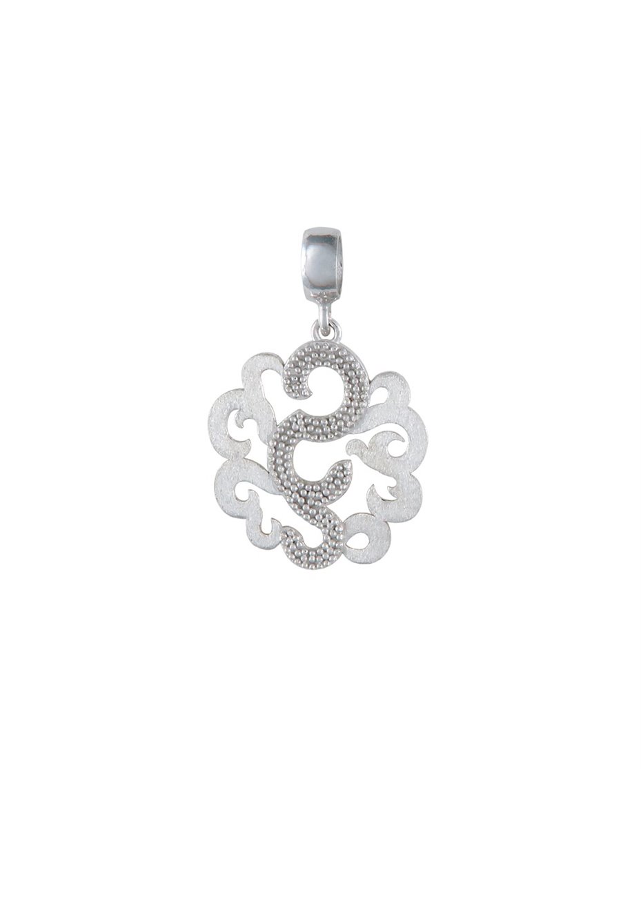 Colgante y Cadena en Plata Arabescos Mediano Silver Colgante y Cadena en Plata Arabescos Mediano Silver
