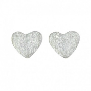 Pendientes en Plata Corazón Silver