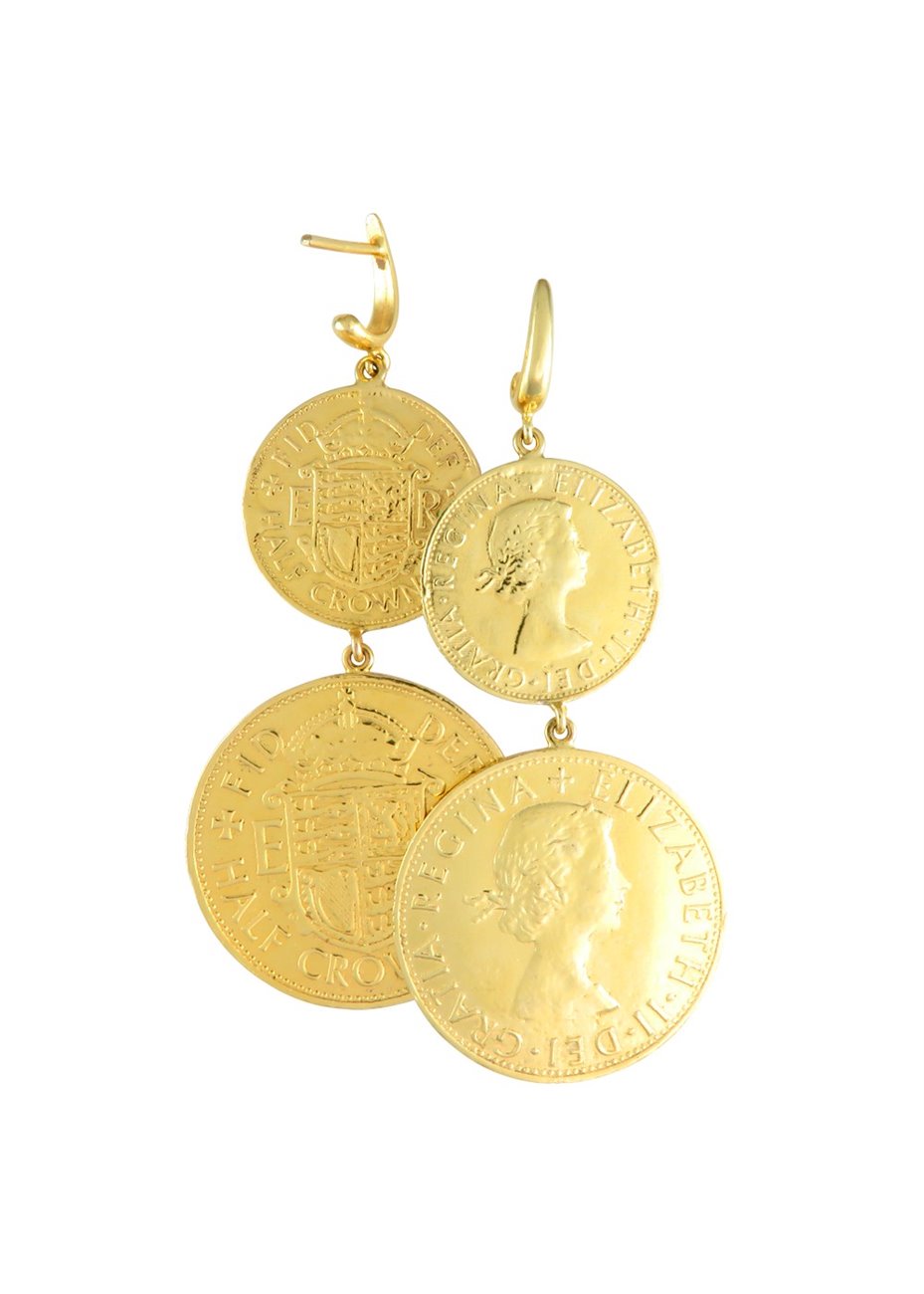 Pendientes en plata Moneda Grande y Moneda Chica Pendientes en plata Moneda Grande y Moneda Chica