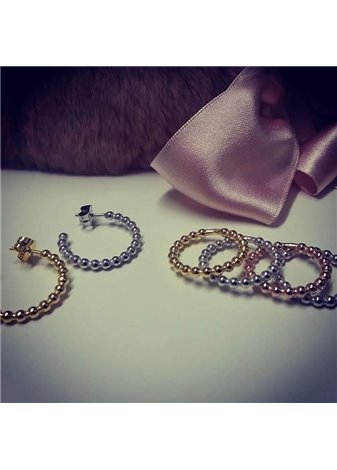 Anillo  en plata Bolas Gold