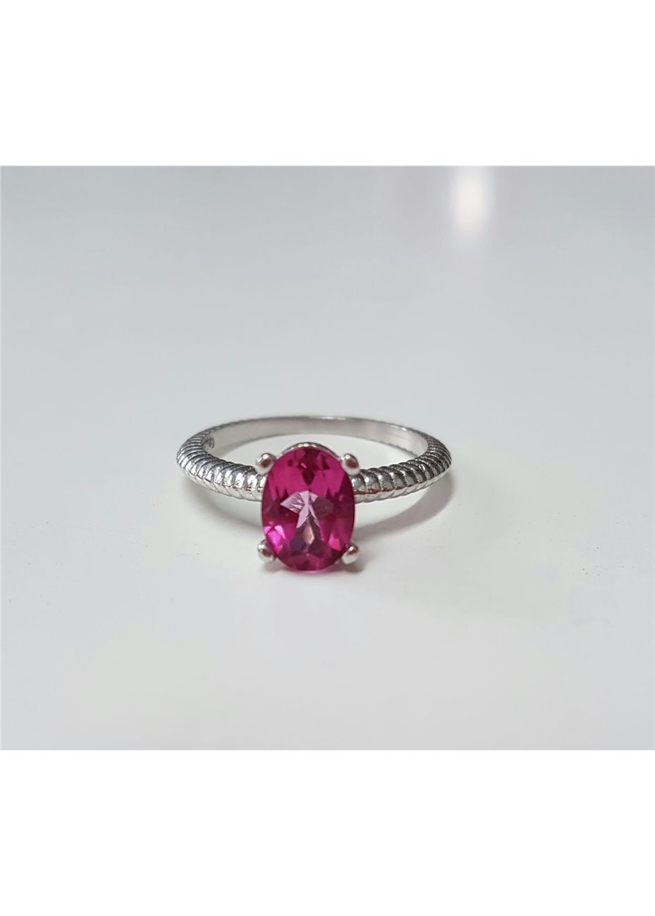 Anillo en Plata Narubi Topacio Rosa Silver