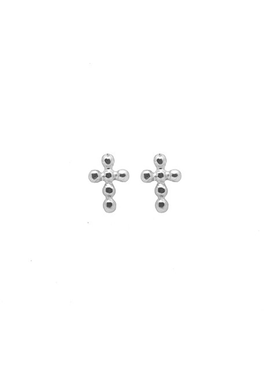 Pendientes Cruz Bolas Silver Pendientes Cruz Bolas Silver