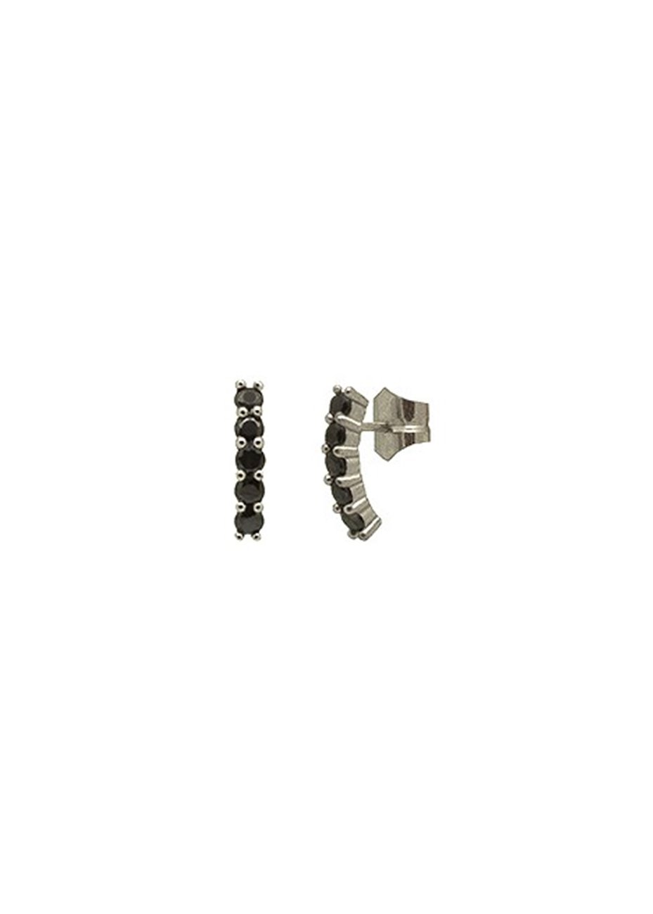 Pendientes Cinq Black Silver Pendientes Cinq Black Silver