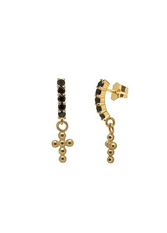 Pendientes Cinq Bolas Black Gold