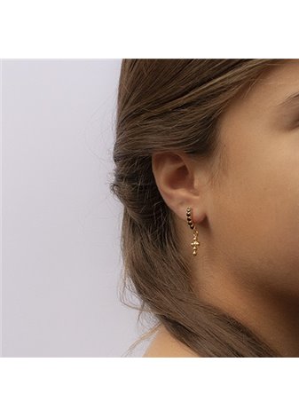 Pendientes Cinq Bolas Black Gold