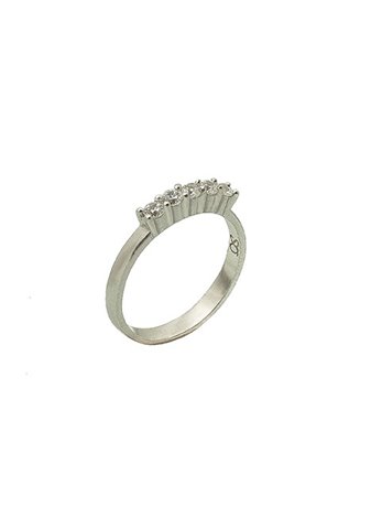 Anillo Cinq White Silver