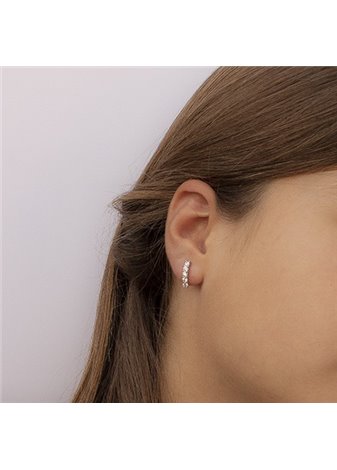 Pendientes Cinq White Silver
