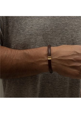 Pulsera Cuero y Plata Kuru