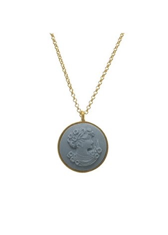 Colgante y Cadena en plata Gold Lava Blue Cir
