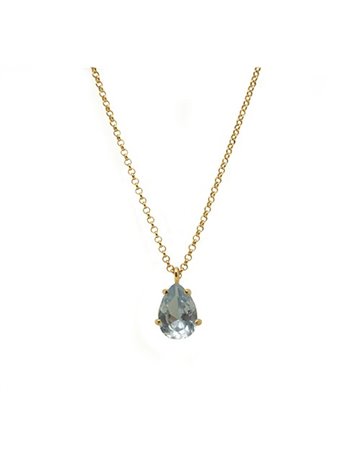 Colgante y cadena en plata Gold Aguam KILI