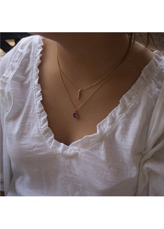 Colgante y cadena en plata Gold Amat KILI