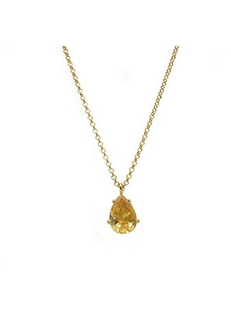 Colgante y cadena en plata Gold Citr KILI